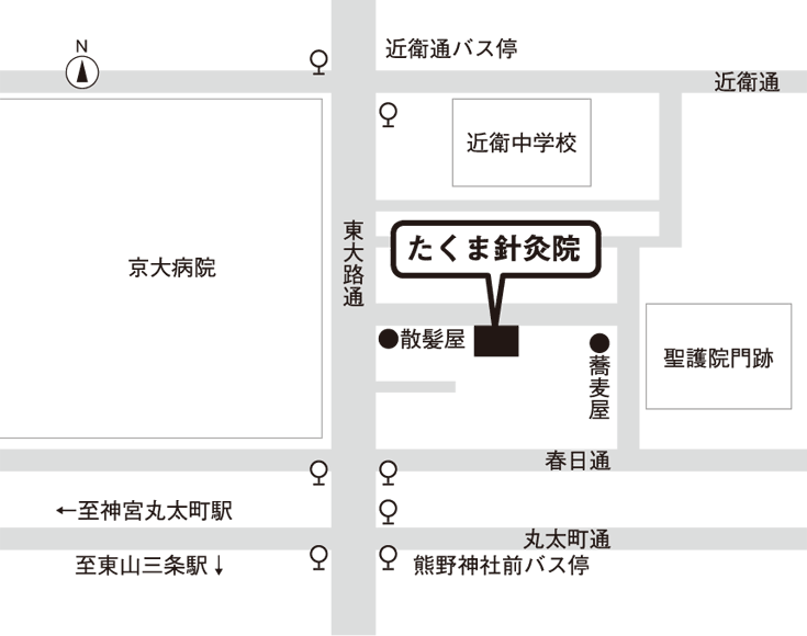 たくま針灸院周辺地図